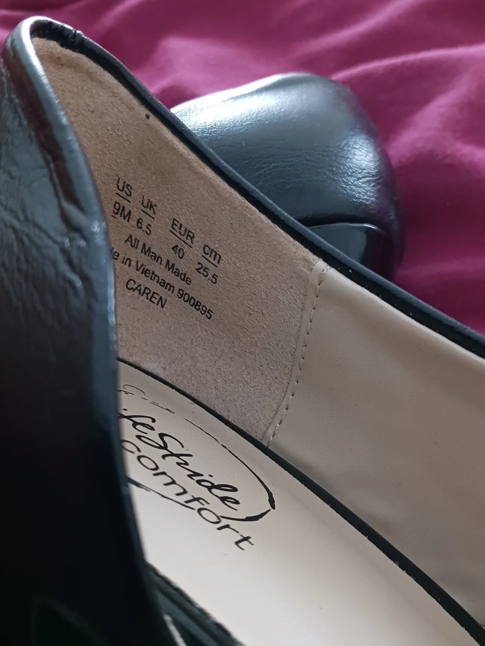 Life Stride Black Open-Toe Mid Heel Pumps - Caren- Simply Comfort - Picture 6 of 6